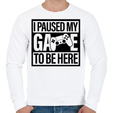 PRINTFASHION I Paused My Game To Be Here - Férfi pulóver - Fehér férfi pulóver, kardigán