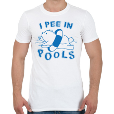 PRINTFASHION I pee in pools - Férfi póló - Fehér