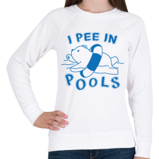 PRINTFASHION I pee in pools - Női pulóver - Fehér