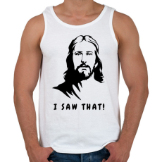 PRINTFASHION I saw that - Jesus / Láttam! - Jézus  - Férfi atléta - Fehér