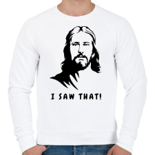 PRINTFASHION I saw that - Jesus / Láttam! - Jézus  - Férfi pulóver - Fehér férfi pulóver, kardigán