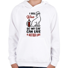 PRINTFASHION I sell wine - Borász - Gyerek kapucnis pulóver - Fehér gyerek pulóver, kardigán