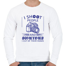 PRINTFASHION I shoot people - Férfi pulóver - Fehér férfi pulóver, kardigán