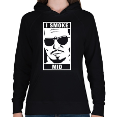 PRINTFASHION I Smoke Mid - Női kapucnis pulóver - Fekete