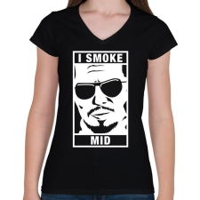 PRINTFASHION I Smoke Mid - Női V-nyakú póló - Fekete női póló
