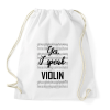 PRINTFASHION I speak violin - Sportzsák, Tornazsák - Fehér
