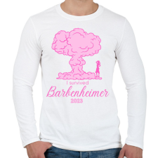PRINTFASHION I survived Barbenheimer 2023 - Férfi hosszú ujjú póló - Fehér férfi póló