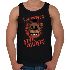 PRINTFASHION I survived five nights - Férfi atléta - Fekete