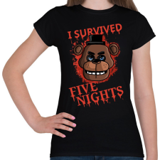 PRINTFASHION I survived five nights - Női póló - Fekete női póló