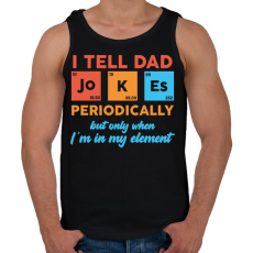 PRINTFASHION I tell dad jokes - Férfi atléta - Fekete