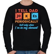 PRINTFASHION I tell dad jokes - Férfi pulóver - Fekete férfi pulóver, kardigán