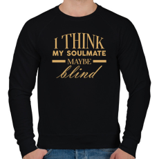 PRINTFASHION I think my soulmate - Férfi pulóver - Fekete