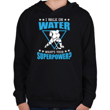 PRINTFASHION I walk on water - Gyerek kapucnis pulóver - Fekete gyerek pulóver, kardigán