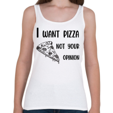 PRINTFASHION I want pizza - Telefontok - Női atléta - Fehér női trikó