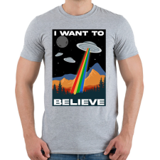 PRINTFASHION I want to believe - Férfi póló - Sport szürke férfi póló