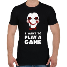 PRINTFASHION I want to play a game - Férfi póló - Fekete