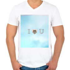 PRINTFASHION I waw u - Férfi V-nyakú póló - Fehér férfi póló