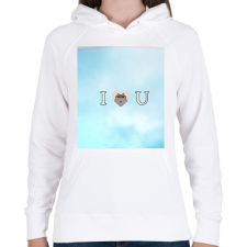 PRINTFASHION I waw u - Női kapucnis pulóver - Fehér női pulóver, kardigán