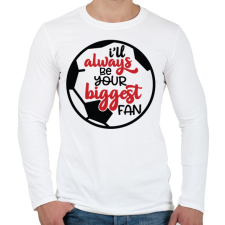 PRINTFASHION I will always be your biggest fan - Férfi hosszú ujjú póló - Fehér férfi póló