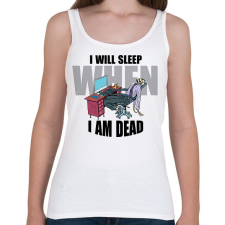 PRINTFASHION I will sleep - Női atléta - Fehér női trikó