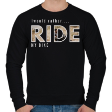 PRINTFASHION I WOULD RATHER MY BIKE - Férfi pulóver - Fekete férfi pulóver, kardigán