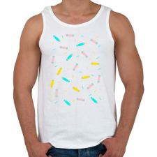 PRINTFASHION Ice cream boards tee - Férfi atléta - Fehér atléta, trikó