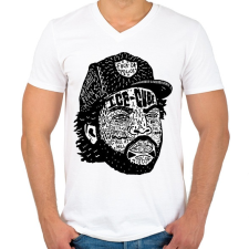 PRINTFASHION Ice-cube - Férfi V-nyakú póló - Fehér férfi póló