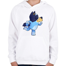 PRINTFASHION Ice doggo - Gyerek kapucnis pulóver - Fehér gyerek pulóver, kardigán