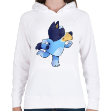 PRINTFASHION Ice doggo - Női kapucnis pulóver - Fehér női pulóver, kardigán