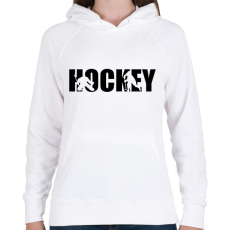 PRINTFASHION Ice Hockey - Női kapucnis pulóver - Fehér