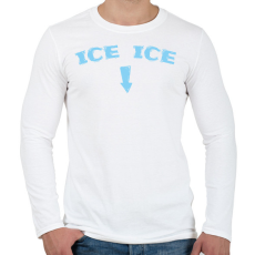 PRINTFASHION Ice ice baby - Kismama - Férfi hosszú ujjú póló - Fehér