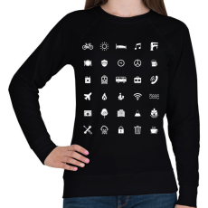 PRINTFASHION icon póló - Női pulóver - Fekete