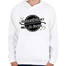 PRINTFASHION Idegesítelek? - Gyerek kapucnis pulóver - Fehér