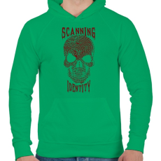 PRINTFASHION Identitás szkennelés. - Férfi kapucnis pulóver - Zöld