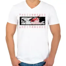 PRINTFASHION Idéző - Férfi V-nyakú póló - Fehér