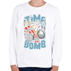 PRINTFASHION Időbomba - Gyerek pulóver - Fehér