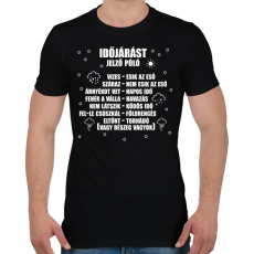 PRINTFASHION Időjárást jelző póló - Férfi póló - Fekete