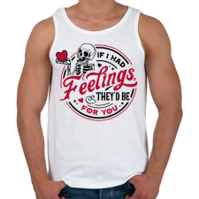 PRINTFASHION If I had feelings - Férfi atléta - Fehér atléta, trikó