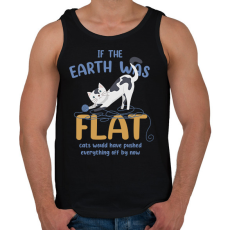 PRINTFASHION If the Earth was flat - Férfi atléta - Fekete