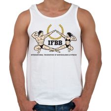 PRINTFASHION IFBB_logo - Férfi atléta - Fehér atléta, trikó