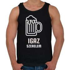 PRINTFASHION Igaz szerelem - Férfi atléta - Fekete atléta, trikó