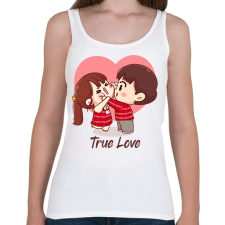PRINTFASHION Igaz szerelem - Női atléta - Fehér női trikó