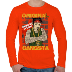 PRINTFASHION Igazi gangsta - Férfi hosszú ujjú póló - Narancs