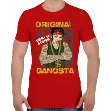 PRINTFASHION Igazi gangsta - Férfi póló - Piros férfi póló