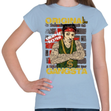 PRINTFASHION Igazi gangsta - Női póló - Világoskék női póló