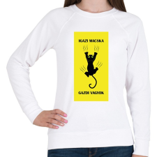 PRINTFASHION Igazi macska gazdi vagyok - Női pulóver - Fehér női pulóver, kardigán