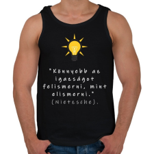 PRINTFASHION igazság - Férfi atléta - Fekete atléta, trikó