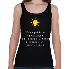 PRINTFASHION igazság - Női atléta - Fekete női trikó