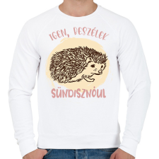 PRINTFASHION Igen, beszélek sündisznóul - Férfi pulóver - Fehér férfi pulóver, kardigán