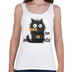 PRINTFASHION Igen, ez a pólóm is macskaszőrös - Női atléta - Fehér